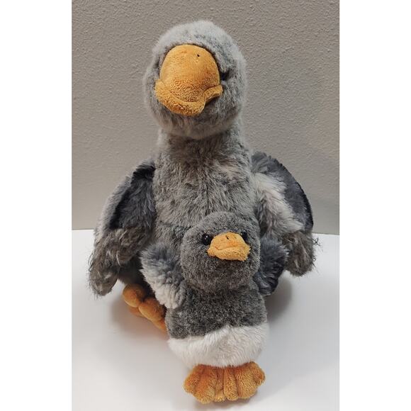VTG Easter Fine Toy Co. Duck Goose Stuffed Animal Plush Mama Duckling 17” D1 - Picture 5 of 6